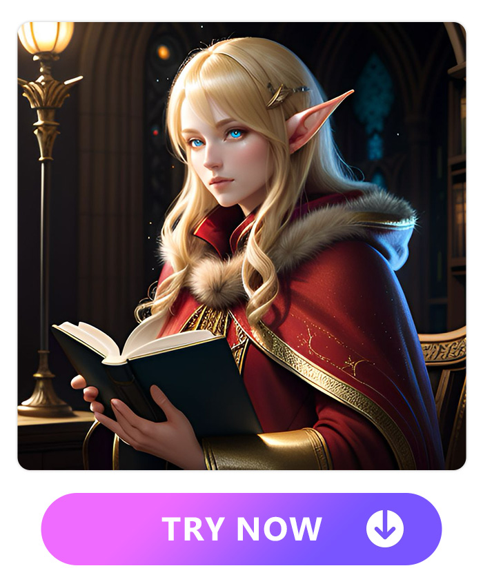 AI woman in elf style